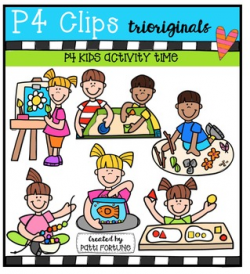 P4 KIDS Activity Time {P4 Clips Trioriginals Digital Clip Art}