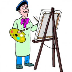 Artist at Easel clipart, cliparts of Artist at Easel free ...