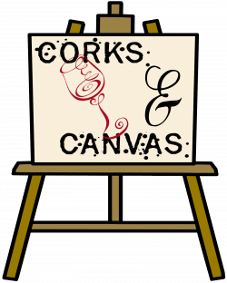 Corks & Canvas logo no background – From the HeART Gallery