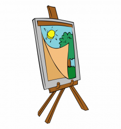 Paint Easel Clipart Kid - Transparent Background Painting ...