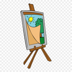 Easel With Kids Painting - Paint Png Clip Art Transparent ...