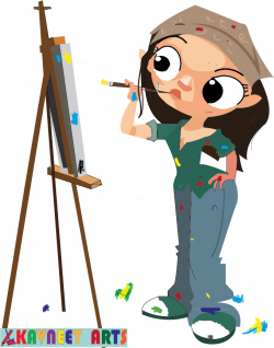 Kavneet Arts: Female Painter created by Kavneet Arts.
