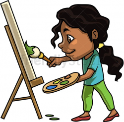 Black Little Girl Painting On Canvas in 2019 | transfer to ...