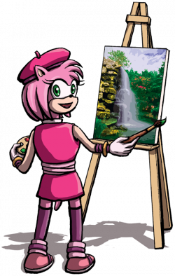 Sonic Boom: Amy Paints by DeathbyChiasmus on DeviantArt