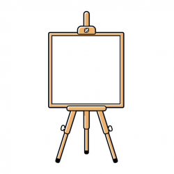 Easel or presentation stand with a white board » Clipart Station