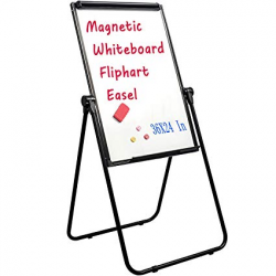 Stand Whiteboard Easel - 24x36 inches, Magnetic Dry Erase Board w/Flipchart  Pad Double Sided, Portable Easel, Height Adjustable & 360 Degree Rotating