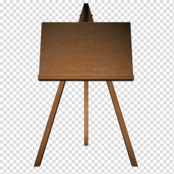 Easel, brown wooden easel board screenshot transparent ...