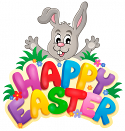 Free^ Happy Easter Clipart Images, Black and White | Bunny & Egg ...