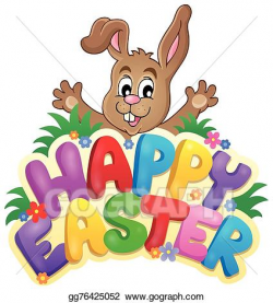 Vector Art - Happy easter sign theme image 6. Clipart ...