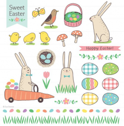 Sweet Easter Clip Art - Easter clipart, spring clipart ...