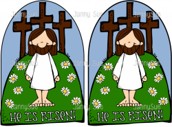 Jesus & the cross- He is Risen Easter Craft