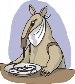 Anteater Eating From A Plate Clip Art at Clker.com - vector clip art ...
