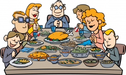 Eating Thanksgiving Dinner Clipart