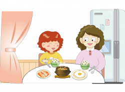 Cartoon Child - Accompany the child to eat 1854*1362 transprent Png ...