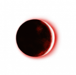 Moon bloodred black eclipse lunar planet sticker...