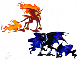 Nightmare Moon and Solar Flare by TDG-Arts on DeviantArt | MLP ...