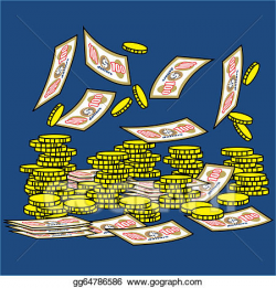 EPS Illustration - Money, silver, treasure, winner, gain ...