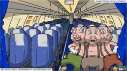 The Three Little Pigs and Economy Class Airline Section Background