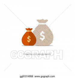 Vector Clipart - Bigger income, expenses inflation, compound ...