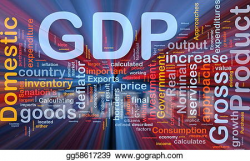 Stock Illustration - Gdp economy background concept glowing ...