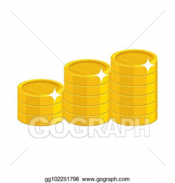 Vector Stock - Cartoon gold coins. Clipart Illustration ...
