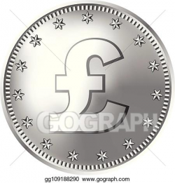 EPS Illustration - Silver great britain pound sterling coin ...