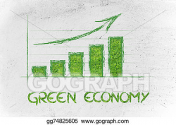 Stock Illustration - The rise of green economy. Clipart ...
