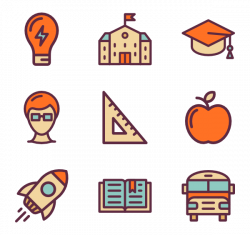 47 school material icon packs - Vector icon packs - SVG, PSD, PNG ...