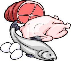 Fish, Meat, and Eggs - Clipart