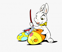 Bunny Clip Egg Clipart - Easter Bunny Painting Easter Eggs ...