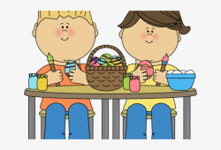 Stew Clipart Potluck - Painting Easter Eggs Clipart ...