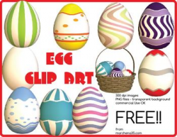 Free Easter Egg Clip Art - 10 Clipart Images OK for Commercial Use