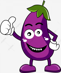 Cartoon Eggplant Vegetables Lovely Eggplant Thumb, Vegetable ...