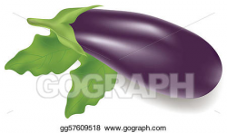 Vector Clipart - Eggplant . Vector Illustration gg57609518 ...