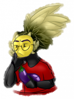 Pineapple Thinking Eggplant by Clouded-Saphirre on DeviantArt