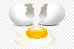 Fried Egg Clipart Egg Crack - Broken Egg, HD Png Download ...