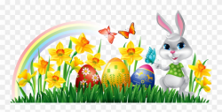 Easter Bunny Clipart Free Download - Easter Bunny With Eggs ...