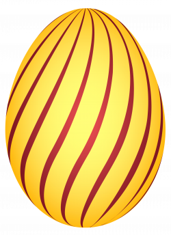 Yellow Striped Easter Egg PNG Clipairt Picture | Gallery ...
