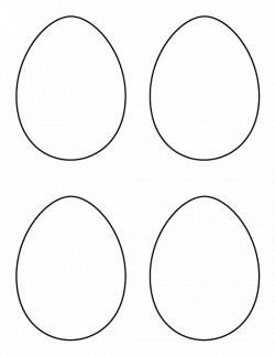 Printable medium egg pattern. Use the pattern for crafts, creating ...