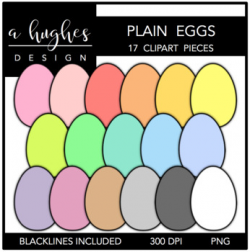 Plain Eggs Clipart {A Hughes Design}