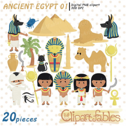 Ancient Egypt clip art kit, Travel clipart, Africa digital clipart, Ancient  civilizations clipart - instant download commercial use