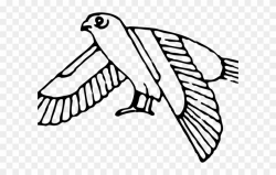 Hawk Clipart Egyptian - Ancient Egypt Bird Drawings - Png ...