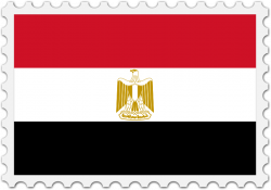 Clipart - Egypt flag stamp
