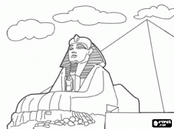 sphinx coloring page | ... carved into the limestone of the ...