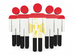 People icon. Illustration of flag of Egypt