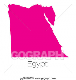 Stock Illustration - Map of the country of egypt. Clipart ...