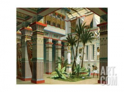 Ancient Egyptian Palace Interior, 1888By Firmin Didot ...