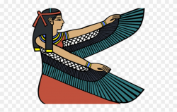 Egyptian Clipart Famous Woman - Egyptian Goddess Maat - Png ...