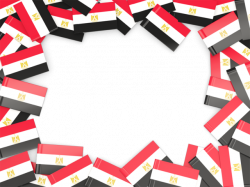 Flag frame. Illustration of flag of Egypt