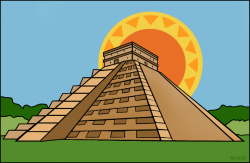 Maya Clip Art by Phillip Martin, Mayan Pyramid